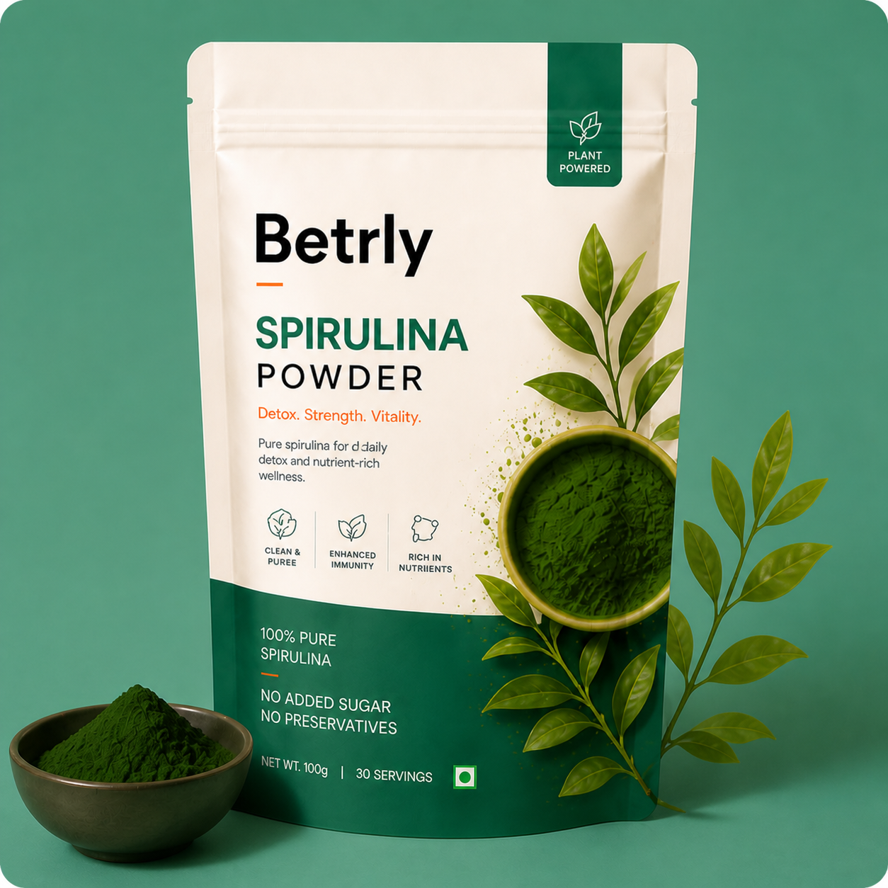 Betrly Spirulina Powder